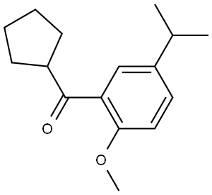 Cyclopentyl[2-methoxy-5-(1-methylethyl)phenyl]methanone Structure