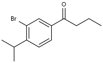 1-[3-Bromo-4-(1-methylethyl)phenyl]-1-butanone Structure