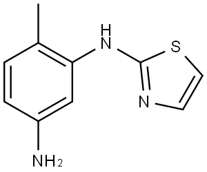 1,3-Benzenediamine, 4-methyl-N3-2-thiazolyl- 구조식 이미지