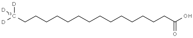 Palmitic  acid-16-13C,16,16,16-d3 구조식 이미지