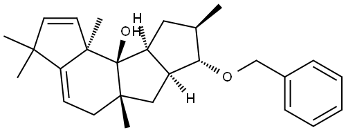 (5AS,6AS,7S,8R,9AS,9BS,9CR)-7-(BENZYLOXY)-3,3,5A,8,9C-PENTAMETHYL-3,5,5A,6,6A,7,8,9,9A,9C-DECAHYDRO-9BH-CYCLOPENTA[A]AS-INDACEN-9B-OL Structure