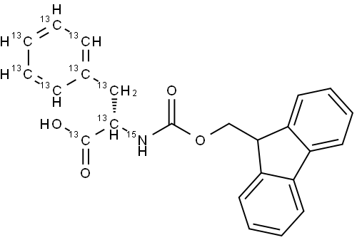 L-Phenylalanine-13C9,15N,  N-Fmoc  derivative,  N-(9-Fluorenylmethoxycarbonyl)-L-phenylalanine-13C9,15N Structure