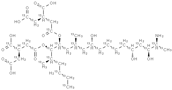 Fumonisin  B1-13C34  solution Structure