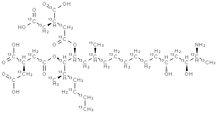 Fumonisin  B2-13C34  solution Structure