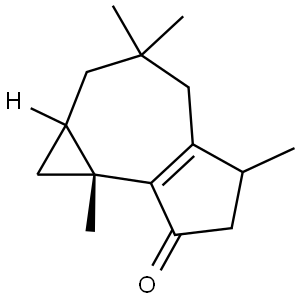 (7BR)-3,3,5,7B-TETRAMETHYL-1,1A,2,3,4,5,6,7B-OCTAHYDRO-7H-CYCLOPROPA[E]AZULEN-7-ONE Structure