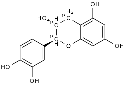 (+/-)-Catechin-13C3 Structure