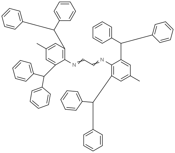 N,N′-1,2-Ethanediylidenebis[2,6-bis(diphenylmethyl)-4-methylbenzenamine Structure