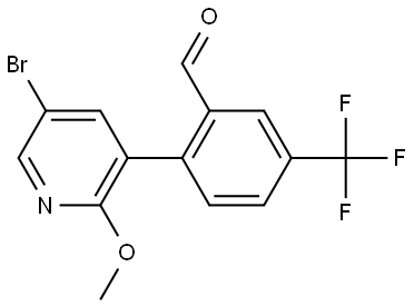 2-(5-Bromo-2-methoxy-3-pyridinyl)-5-(trifluoromethyl)benzaldehyde Structure