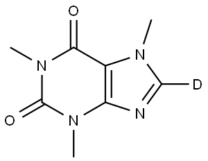1,3,7-trimethyl-3,7-dihydro-1H-purine-2,6-dione-8-d Structure