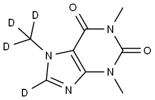 1,3-dimethyl-7-(methyl-d3)-3,7-dihydro-1H-purine-2,6-dione-8-d Structure