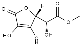 L-threo-Hex-2-enaric acid, 1,4-lactone, 6-methyl ester Structure