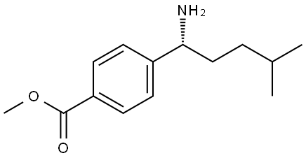 methyl 4-[(1R)-1-amino-4-methylpentyl]benzoate Structure