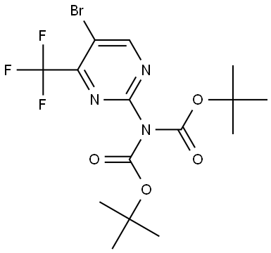 1,3-Bis(1,1-dimethylethyl) 2-[5-bromo-4-(trifluoromethyl)-2-pyrimidinyl]imidodicarbonate Structure