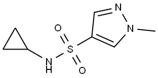 N-CYCLOPROPYL-1-METHYL-1H-PYRAZOLE-4-SULFONAMIDE Structure