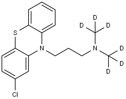 3-(2-chloro-10H-phenothiazin-10-yl)-N,N-bis(methyl-d3)propan-1-amine Structure