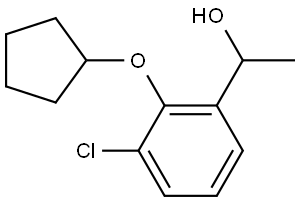 3-Chloro-2-(cyclopentyloxy)-α-methylbenzenemethanol Structure