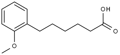 Benzenehexanoic acid, 2-methoxy- Structure