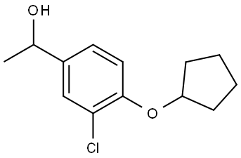 3-Chloro-4-(cyclopentyloxy)-α-methylbenzenemethanol Structure