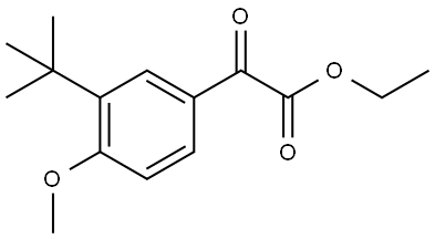 Ethyl 3-(1,1-dimethylethyl)-4-methoxy-α-oxobenzeneacetate Structure