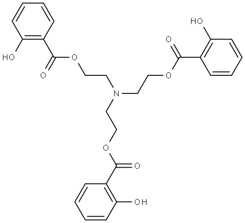 Benzoic acid, 2-hydroxy-, 1,1',1''-(nitrilotri-2,1-ethanediyl) ester Structure