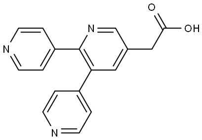 5,6-Di(pyridin-4-yl)pyridine-3-acetic acid Structure