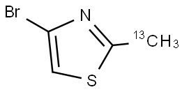 4-bromo-2-(methyl-13C)thiazole Structure