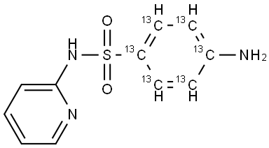 Sulfapyridine-13C6 Structure