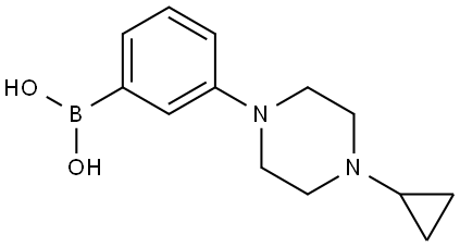 3-(4-Cyclopropyl-1-piperazinyl)phenylboronic Acid 구조식 이미지