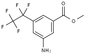 Benzoic acid, 3-amino-5-(1,1,2,2,2-pentafluoroethyl)-, methyl ester Structure