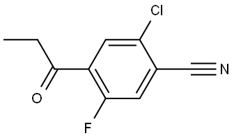 2-chloro-5-fluoro-4-propionylbenzonitrile Structure