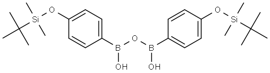 Boronic acid, B-[4-[[(1,1-dimethylethyl)dimethylsilyl]oxy]phenyl]-, B,B'-anhydride Structure