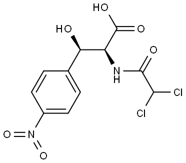 L-Phenylalanine, N-(dichloroacetyl)-β-hydroxy-4-nitro-, threo- (9CI) Structure