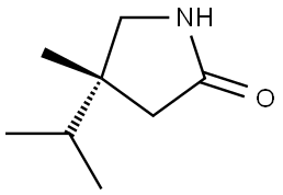 (R)-4-Methyl-4-(1-methylethyl)-2-pyrrolidinone Structure