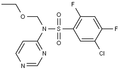 5-Chloro-N-(ethoxymethyl)-2,4-difluoro-N-4-pyrimidinylbenzenesulfonamide Structure