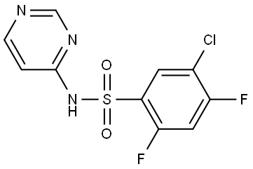 5-Chloro-2,4-difluoro-N-4-pyrimidinylbenzenesulfonamide Structure