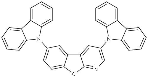 Benzofuro[2,3-b]pyridine, 3,6-di-9H-carbazol-9-yl- Structure