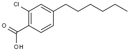 2-Chloro-4-hexylbenzoic acid Structure