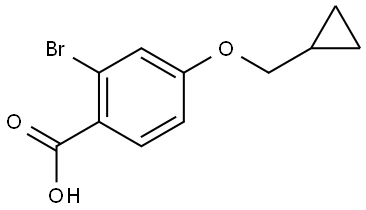 2-bromo-4-(cyclopropylmethoxy)benzoic acid Structure