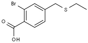 2-Bromo-4-[(ethylthio)methyl]benzoic acid Structure