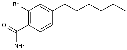 2-Bromo-4-hexylbenzamide Structure