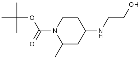 tert-butyl 4-((2-hydroxyethyl)amino)-2-methylpiperidine-1-carboxylate Structure