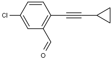 5-Chloro-2-(2-cyclopropylethynyl)benzaldehyde Structure