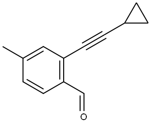 2-(2-Cyclopropylethynyl)-4-methylbenzaldehyde Structure