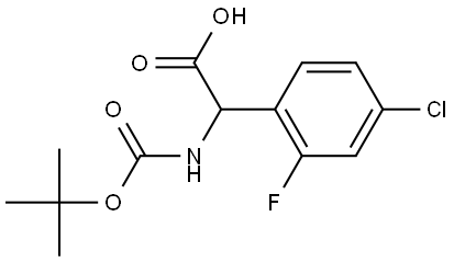 Benzeneacetic acid, 4-chloro-α-[[(1,1-dimethylethoxy)carbonyl]amino]-2-fluoro- Structure