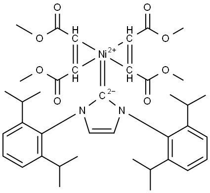 Nickel,[1,3-bis[2,6-bis(1-methylethyl)phenyl]-1,3-dihydro-2H-imidazol-2-ylidene]bis[1,4-dimethyl (2,3-η)-(2E)-2-butenedioate]-, stereoisomer (ACI) Structure