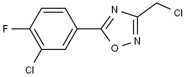 5-(3-Chloro-4-fluorophenyl)-3-(chloromethyl)-1,2,4-oxadiazole Structure