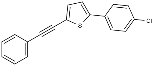 2-(4-Chlorophenyl)-5-(2-phenylethynyl)thiophene Structure