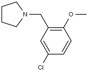 1-[(5-Chloro-2-methoxyphenyl)methyl]pyrrolidine Structure