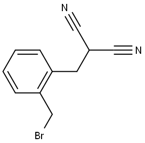 2-(2-(bromomethyl)benzyl)malononitrile Structure