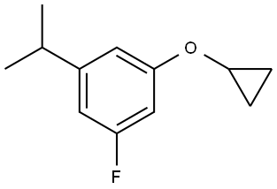 Benzene, 1-(cyclopropyloxy)-3-fluoro-5-(1-methylethyl)- Structure